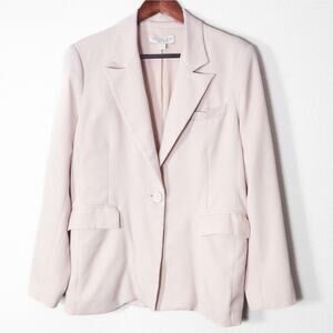 Rachel Zoe Tailored Blazer Jacket Dusty Pink Size 12 Y2K Soft Glam